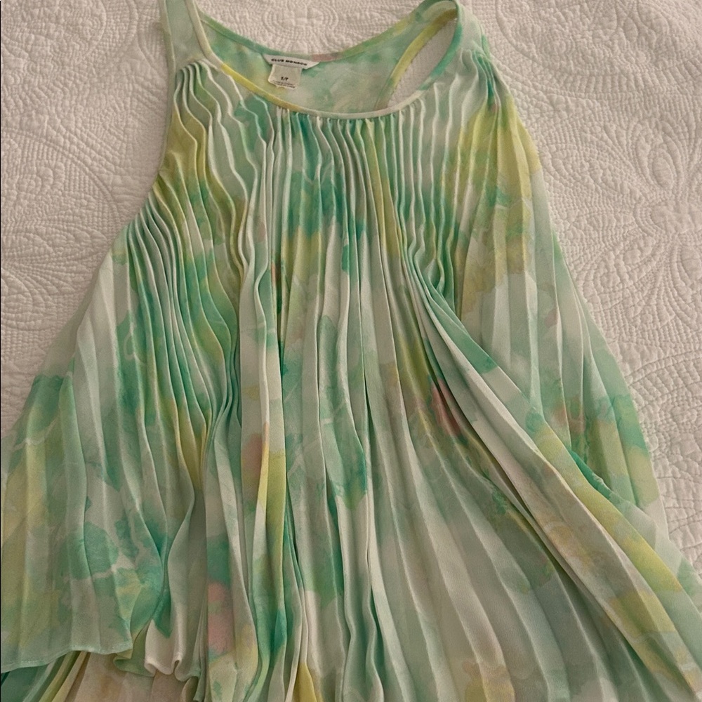Club Monaco Multicolor Pleated Blouse